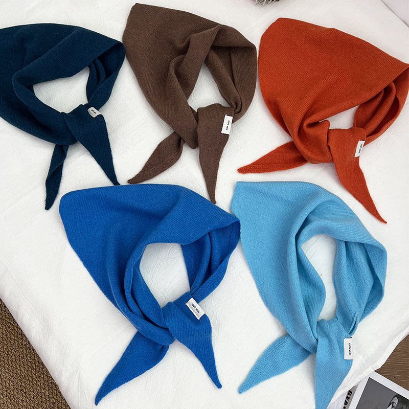 100%纯羊毛针织三角巾披肩女秋冬保暖护颈围脖多功能百搭小围巾潮,淘宝优惠券,粉丝福利购,淘宝优惠卷