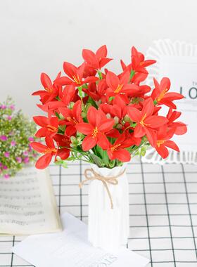 6叉水仙百合花假花摆放花