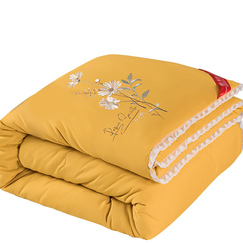 【纯手工】加厚保暖秋冬被子绣花被芯单双人羽丝棉被春秋四季通用,淘宝优惠券,粉丝福利购,淘宝优惠卷