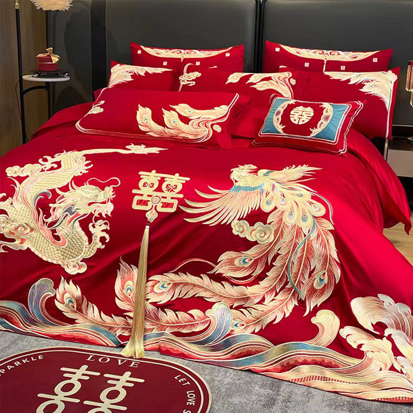 Wedding festive four-piece Chinese wedding dowry set