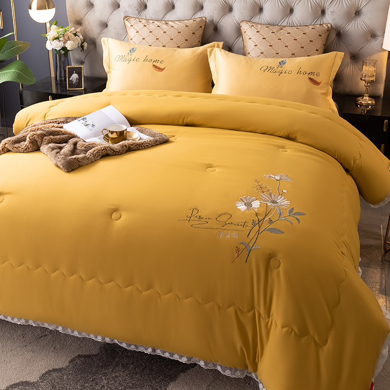 【纯手工】加厚保暖秋冬被子绣花被芯单双人羽丝棉被春秋四季通用,淘宝优惠券,粉丝福利购,淘宝优惠卷