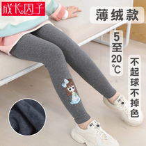 Girl Beats Bottom Pants Plus Fleece Velvet Spring Autumn Winter Integrated Suede Outside Wearing Baby Cotton Pants Children Winter Pants Pants Autumn Clothing