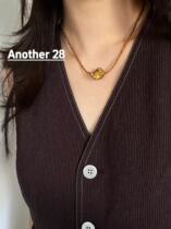 Another 28) Original design in ancient wind ornament necklace small crowdsourced personality Platinum Brown Collarbone Chain