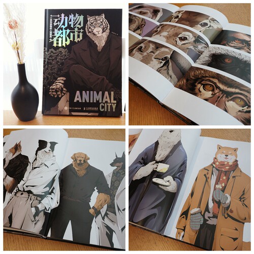 动物都市 肖大猫NL二次元动物拟人插画集 动物都是漫画拟人图鉴兽人角色形象绘制动漫手绘临摹画册furry画人民邮电出版社 - 图2