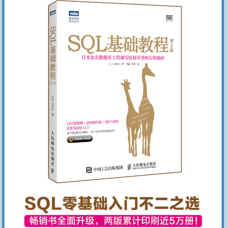 【套装2册】SQL基础教程 第2版+SQL进阶教程 第2版 sql基础教程数据库编程sql必知必会面向集合关系数据库sql语言数据原理应用书籍 - 图0