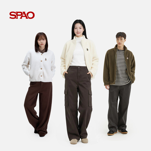 【WOODIE系列】SPAO韩国同款26年春季新品摇粒绒短款俏皮绒感外套 - 图1