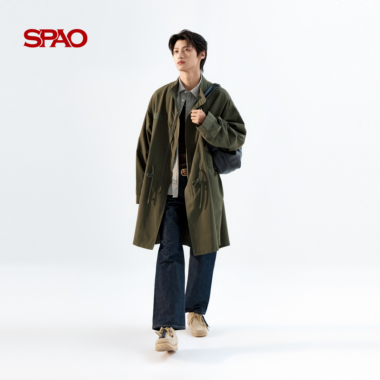 SPAO韩国同款2025年夏季新品男士休闲时尚直筒牛仔裤 - 图2