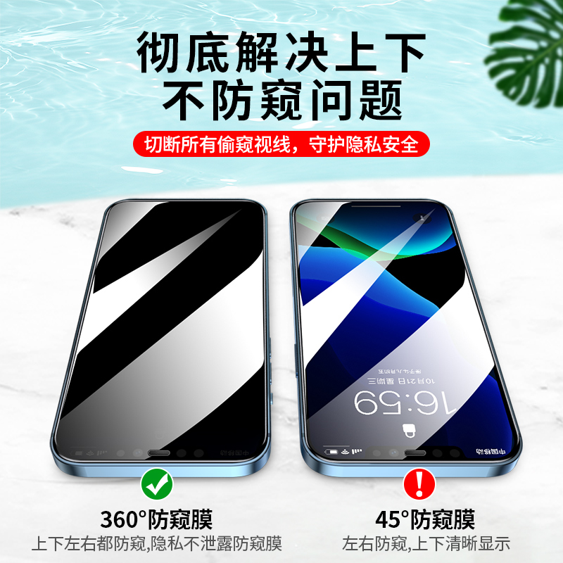 酷图iPhone12防膜窥13pro钢化膜11苹果x/xr防偷窥膜360度mini防偷窃膜12pro防窥手机膜xsmax全屏保护防偷窥膜 - 图3