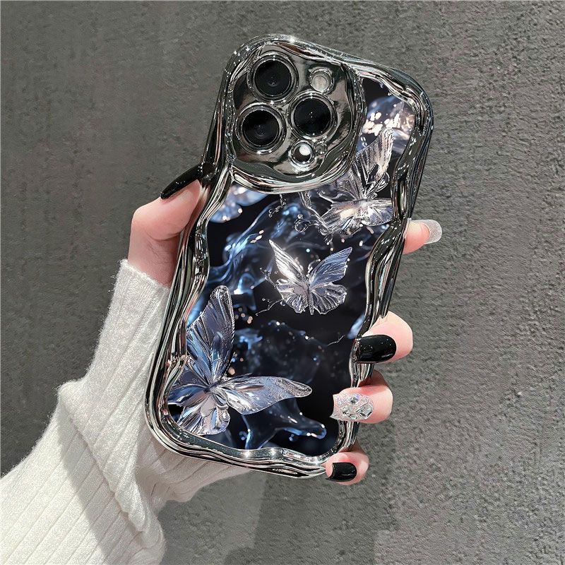 酷图适用苹果16手机壳ins梦幻蝴蝶iphone15promax保护套小众plus高级感镜面14pro网红新款13超仙防摔12女11软 - 图0