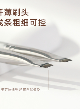 郭小妞瑰金平头眼线刷精细眼影刷晕染刷勾勒刷细节遮瑕刷多功能