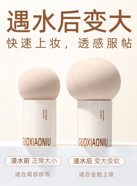郭小妞奶咖蘑菇头戳戳腮红刷粉底液专用干湿两用上妆工具美妆蛋