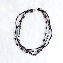 Export Foreign Trade Original Single Three-layer Acrylic Imitation Crystal Short Fur Coat Chain Autumn Winter Womens Style Necklace