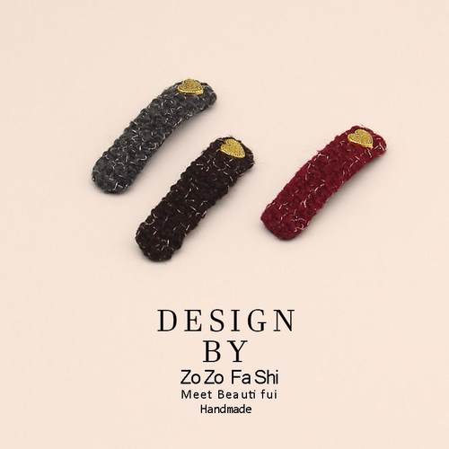 秋冬复古爱心毛绒发夹边夹侧边刘海夹子前额碎发卡女2025新款发饰 - 图0