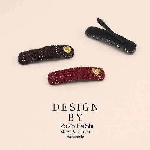 秋冬复古爱心毛绒发夹边夹侧边刘海夹子前额碎发卡女2025新款发饰 - 图1