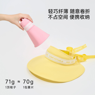 尼多熊儿童帽子空顶帽纯色防晒帽女童宝宝
