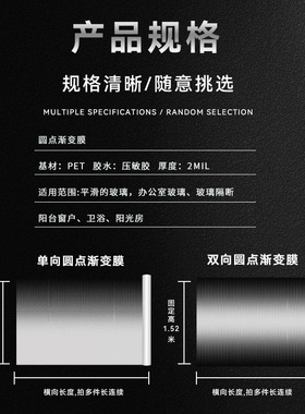 单向圆点渐变建筑玻璃膜隔断