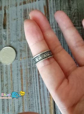 合金仿银出口雕花尾戒戒指小戒圈