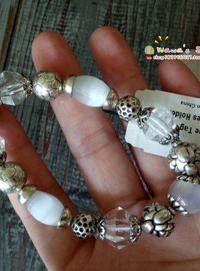 玻璃孤品欧美风复古做旧情侣手链