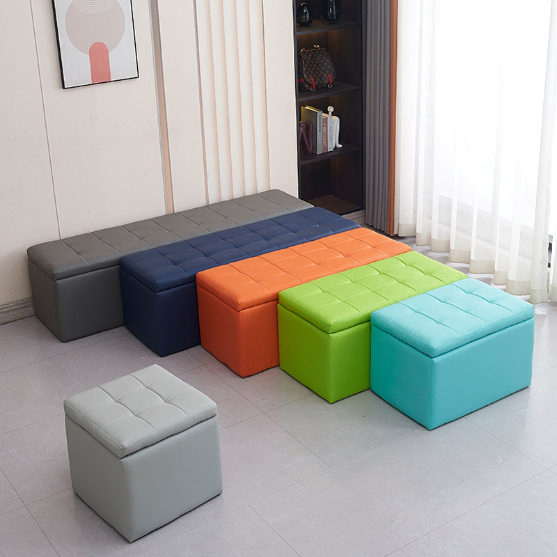 服装店新款休息凳试衣间玄关换鞋凳长方形皮革收纳凳储物凳沙发凳,淘宝优惠券,粉丝福利购,淘宝优惠卷