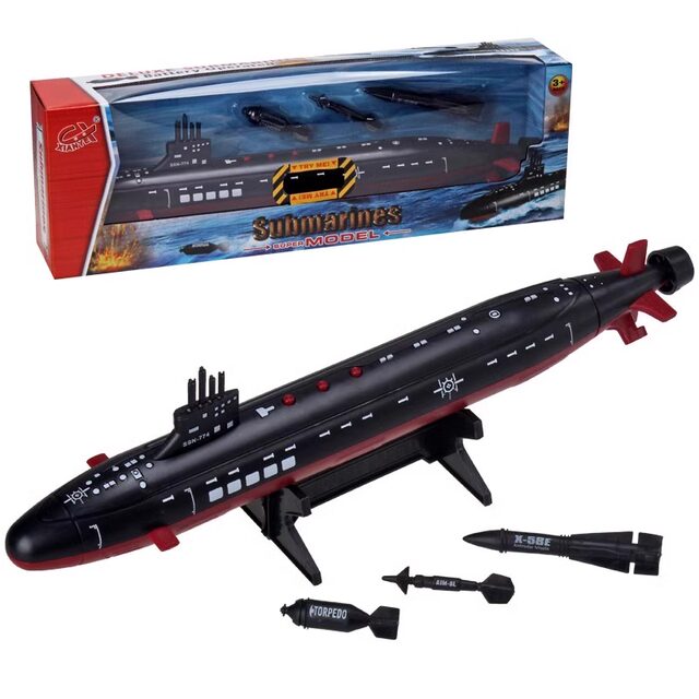 Simulated warship Virginia attack nuclear submarine toy model Military strategic submarine aircraft carrier ornaments