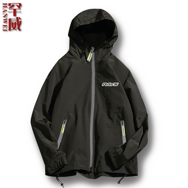 RAYS轮毂轮圈改装车TE37周边夹克连帽男女开衫外套帽衫衣服可定制