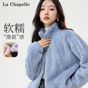 La Chapelle拉夏贝尔L3H065R003 女士双面摇粒绒外套