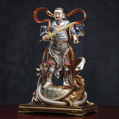 台湾真武大帝铜像家用北帝玄天上帝神像祖师爷武当山玄武大帝摆件 - 图3