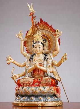 台湾纯铜彩绘斗母元君神像斗姆