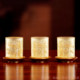Ancient glass offering set, incense burner, household offering for Buddha, water cup, fruit plate, Buddha lamp, lamp in front of Buddha
