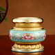 Set of copper alloy water cups, fruit plates, incense barrels, round Buddhist utensils