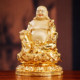 Taiwan pure copper Maitreya Buddha ornaments, big belly, happy and smiling Buddha statue, living room dedicated to Maitreya Buddha statue to attract wealth and shop use