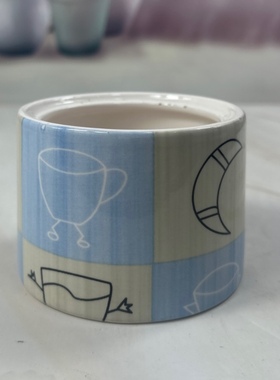 瑕疵特价出口陶瓷浮雕做旧花器花盆欧式绿植多肉家居用品装饰品