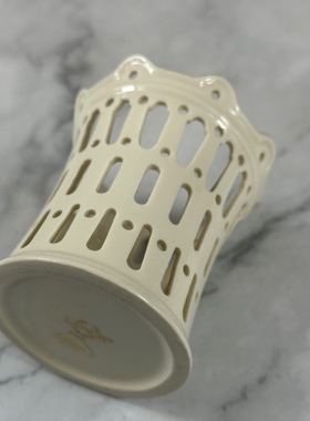 外贸出口陶瓷描金圣诞节礼物小花瓶家居装饰品摆件