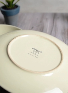 外贸订单陶瓷pfaltzgraff格拉芙手绘餐具家用装饰平盘8.5寸牛排盘