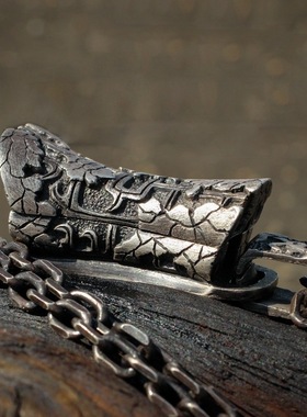 中国风升棺发财吊坠男个性