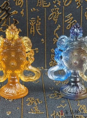 藏式摆件八吉祥古法琉璃