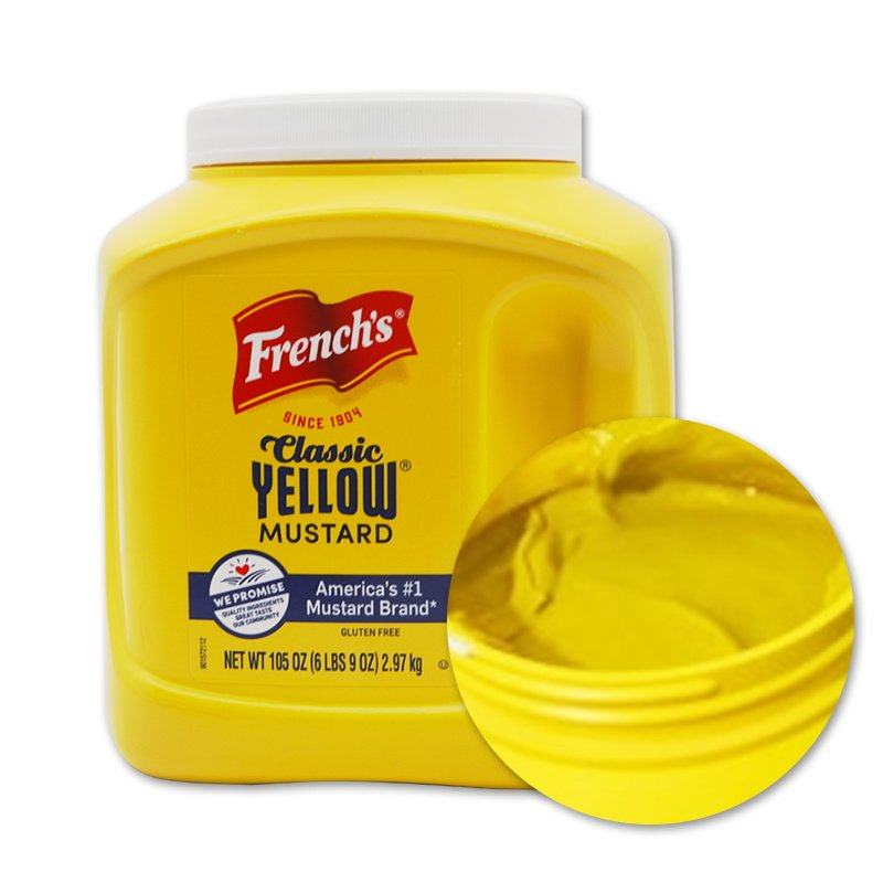 进口旗牌古典黄芥末酱2.97kg*4桶装商用美式热狗汉堡酱料调味,淘宝优惠券,粉丝福利购,淘宝优惠卷