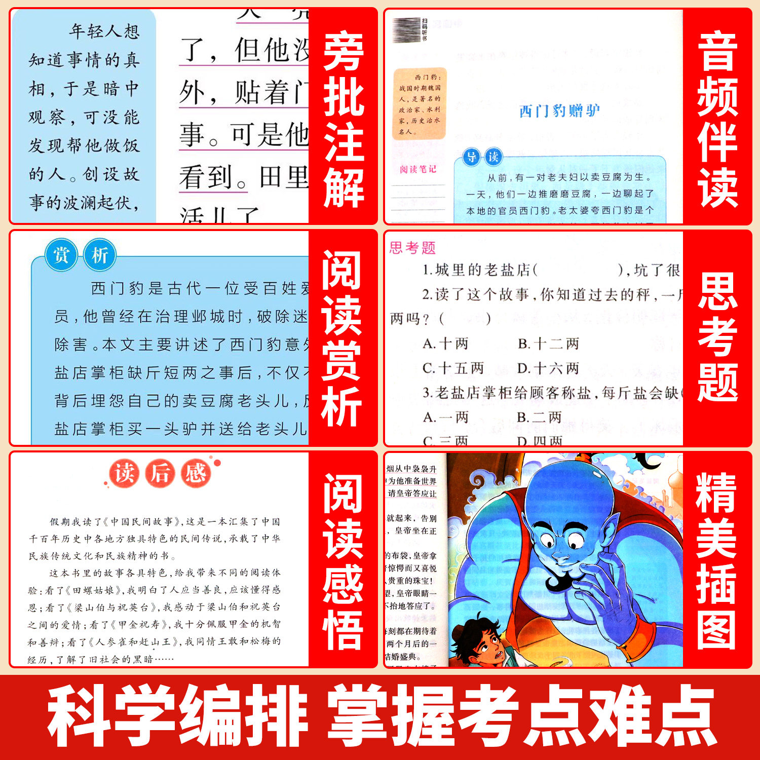 全套5册/五年级上册必读的课外书中国民间故事正版快乐读书吧五上列那狐的故事非洲欧洲一千零一夜小学生经典书目暑假阅读推荐书籍