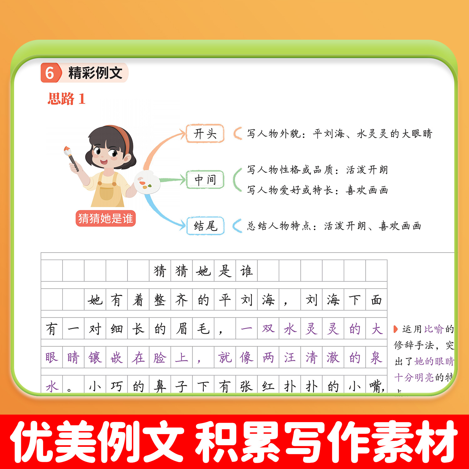 2025新版同步作文三年级上册四年级五年级六年级下册人教版语文同步阅读理解专项训练书小学生仿写思维导图优秀满分素材作文书大全 - 图3
