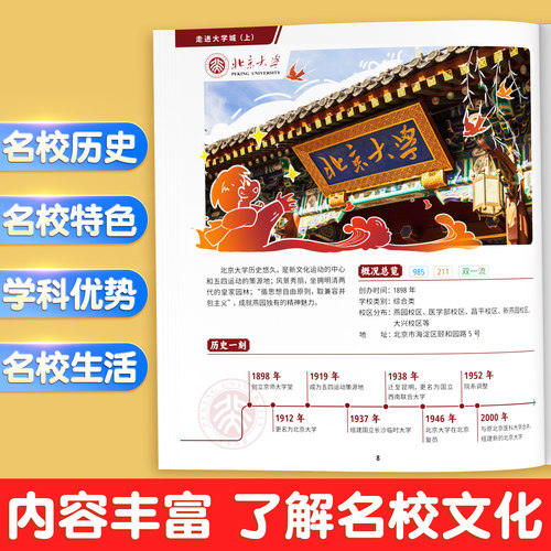 走进大学城名校专业讲解析正版百所游名校图册211中国大学的书成为学霸从小规划选起高考志愿填报指南书籍985排名榜理想带你斗半匠 - 图1