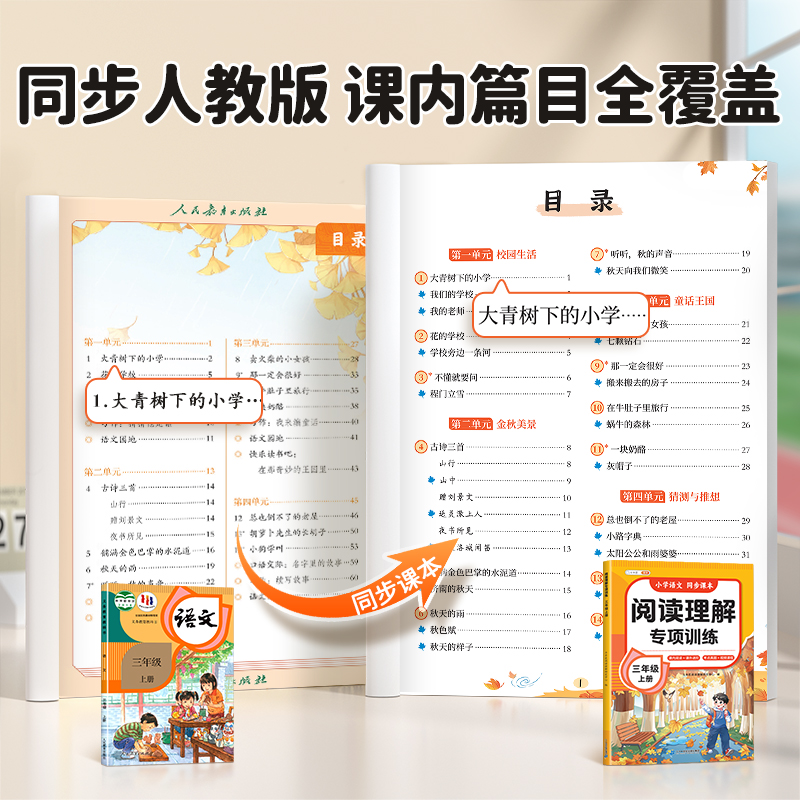 【斗半匠】三年级下册阅读理解专项训练上下册每日一练人教版小学3上语文同步练习册题课内课外阅读书籍强化真题100篇答题技巧公式