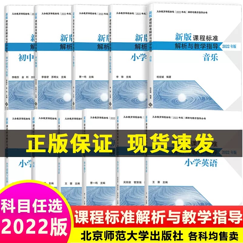 正版现货 2022年版新版课程标准解析与教学指导小学数学语文物理化学信息科技体育科学道法音乐美术 曹一鸣 北京师范大学解析系列 - 图0