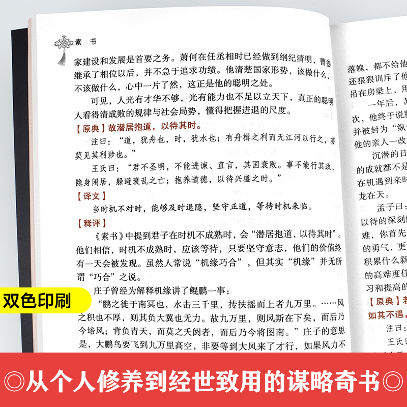 素书 正版现货 素书 黄石公素书新解全译本 通解 张良凭此成为汉朝帝王师大成智慧素书全鉴中华国学经典精粹文库书籍原文注释译文 - 图3