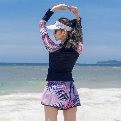 Аквапарк, купальник, штаны, лонгслив, раздельный комплект, защита от солнца