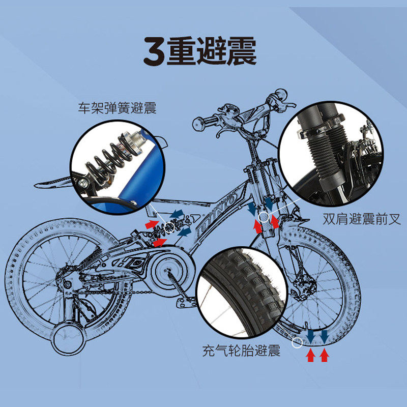 小龙哈彼儿童男孩3-6岁童车自行车 群辰母婴自行车
