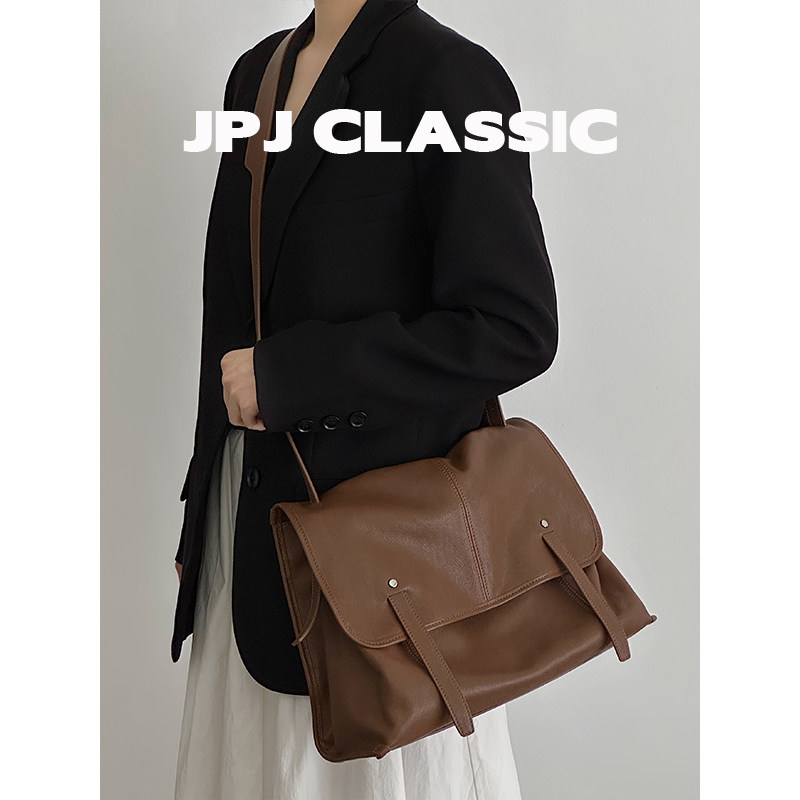jpjclassic头层植鞣牛皮托特包女单肩斜挎邮差包软包通勤腋下包,淘宝优惠券,粉丝福利购,淘宝优惠卷