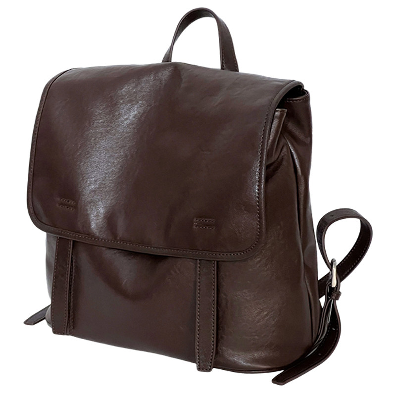 jpjclassic头层植鞣牛皮双肩包女通勤大容量旅游背包百搭慵懒风,淘宝优惠券,粉丝福利购,淘宝优惠卷