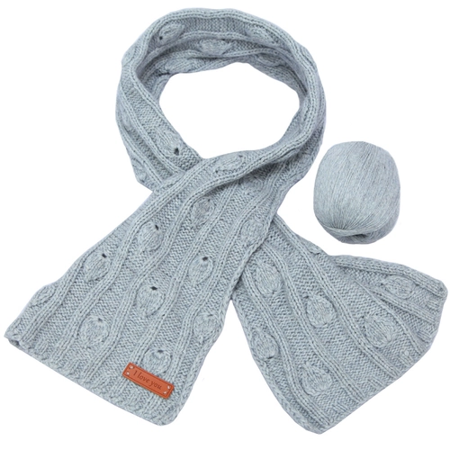 雅彩 Шарф ручной работы, плетеный набор материалов, клубок пряжи, кашемировый крючок для вязания, «сделай сам»