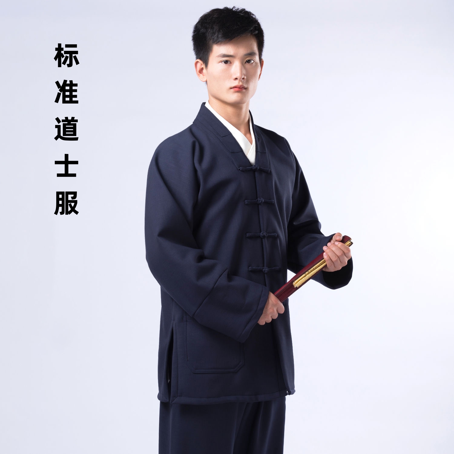 武当三宝领道服男蚕丝麻道士服武当道衣道袍透气练功居士禅修服女-图3