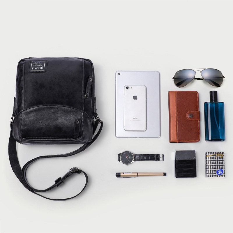 皮质单肩包商务休闲小男包男士包包 杰克凯文男士包袋